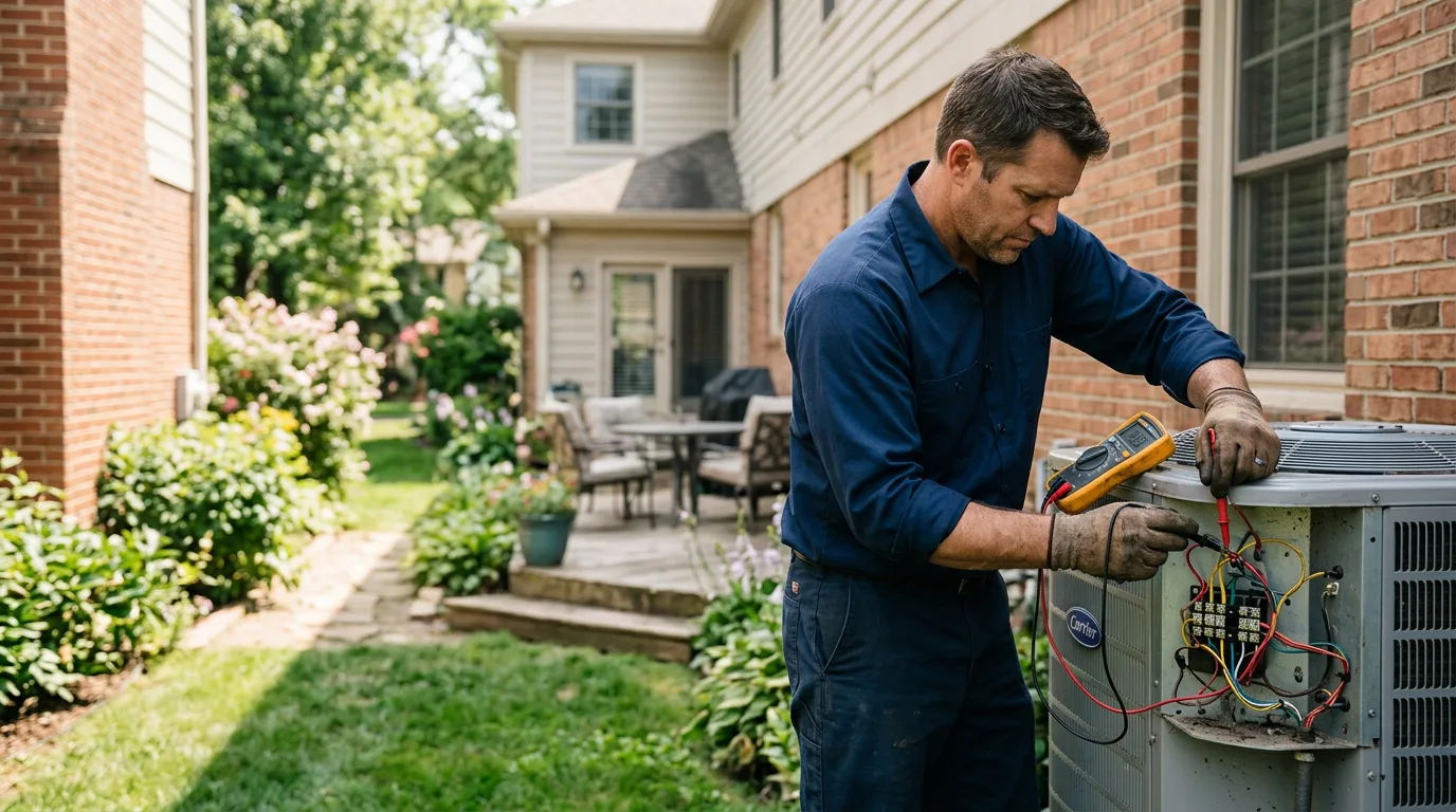 HVAC technician working near Cedar Lane, TX